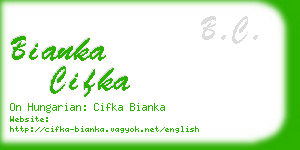 bianka cifka business card